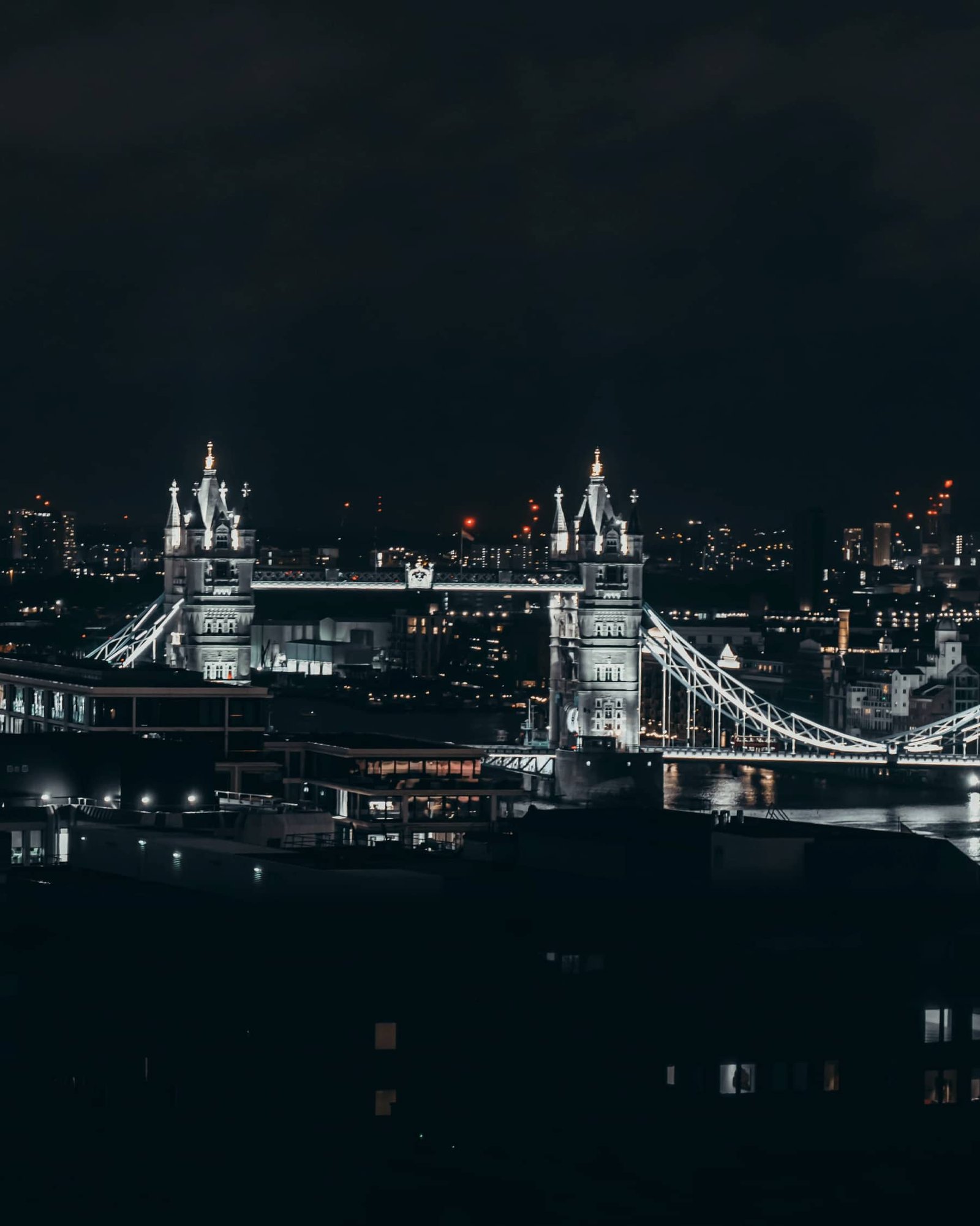 Tower Bridge, London, at night